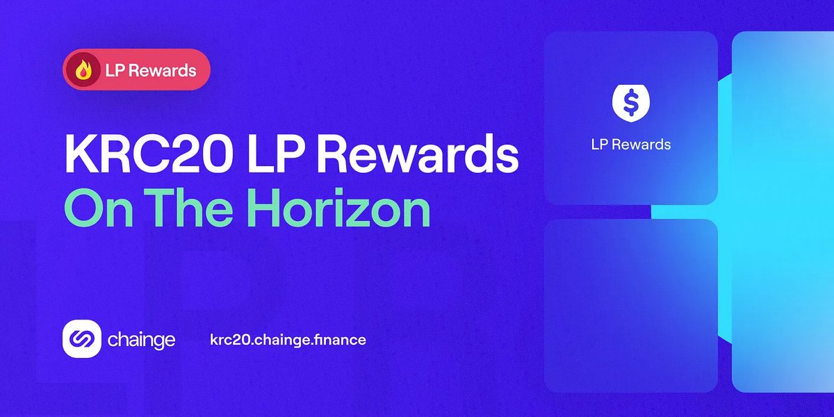 💥 Shout it from the rooftops: #KRC20 liquidity provider rewards are HERE!

Add liquidity to your favorite token pairs at krc20.chainge.finance &amp; start earning passive income

📰 READ all about it: chainge-finance.medium.com/33d93ef55ee0