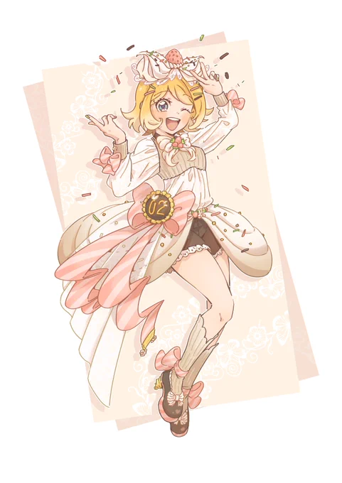 リンちゃんとスイーツモチーフ大好きなので参加してみました。よろしくお願いします。グッスマイラコン02リン#鏡音リン 