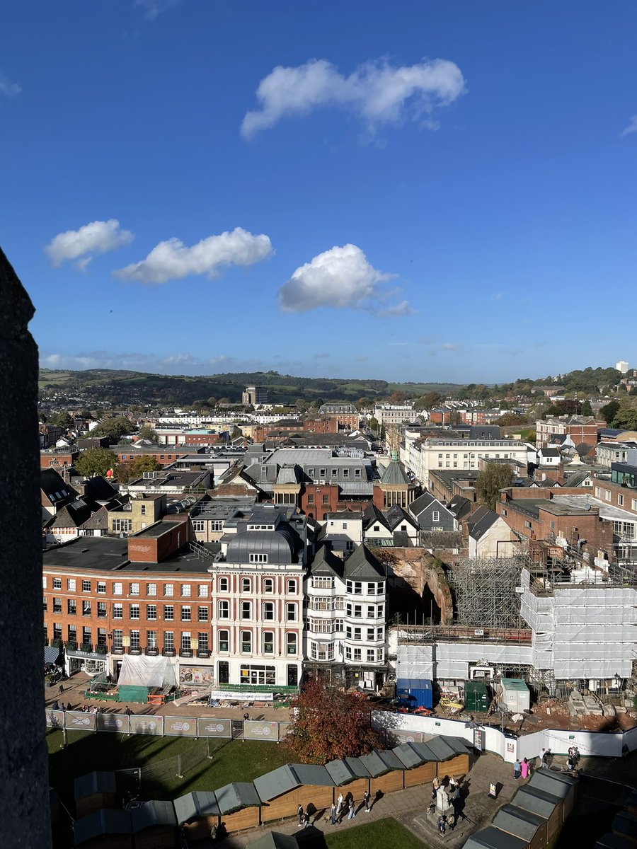 webjenny's tweet photo. Joined a rooftop tour of @ExeterCathedral yesterday and saw the hidden #RoseWindow up in the roof. Amazing views over #Exeter and learnt loads about the cathedral. Had a great time. https://t.co/LrSuILDZ1t
