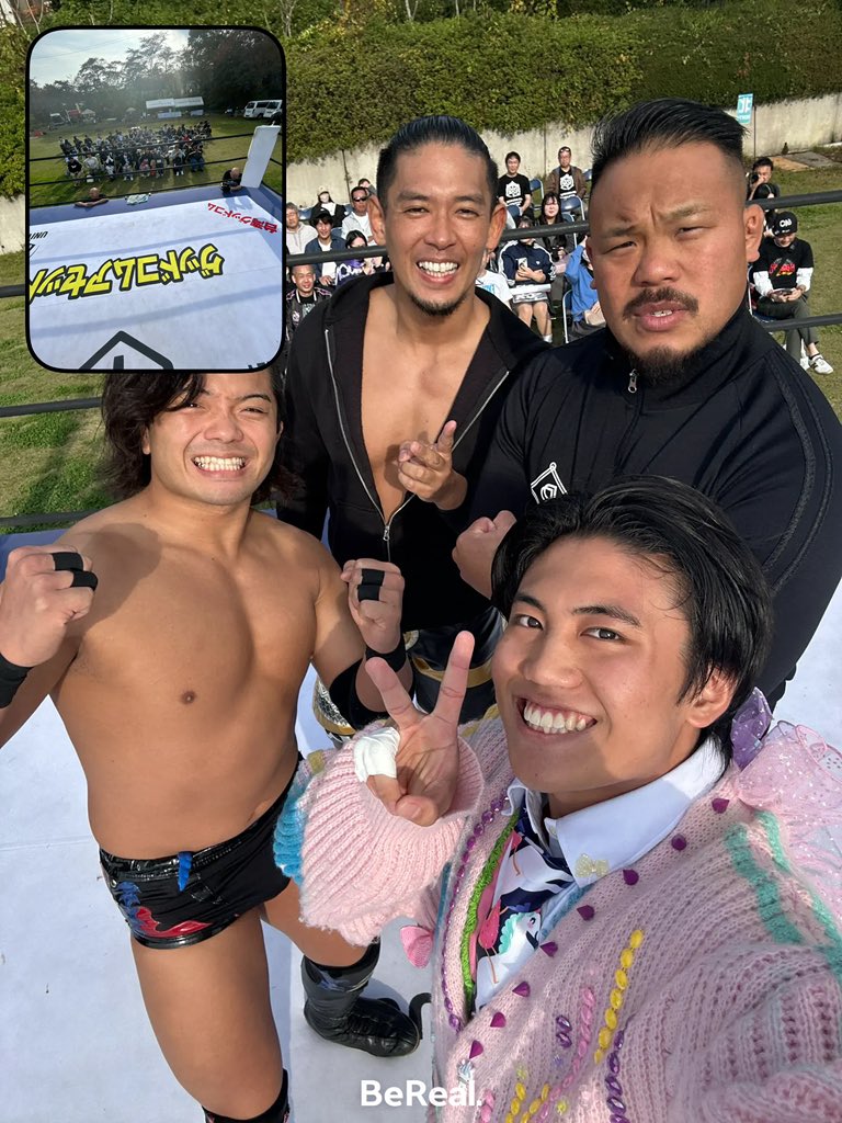 unico28ddt's tweet photo. あだたら温泉大会ありがとうございました！
今日あまり闘うことはできなかったけど、イルシオンはしっかり悪に染まってた。もう1回次はシングルで闘いたい。

試合後は美味しいご飯も食べられて、気持ちいい温泉にも入ることができて、最高でした！！
#ddtpro https://t.co/IzzNbOsMaF