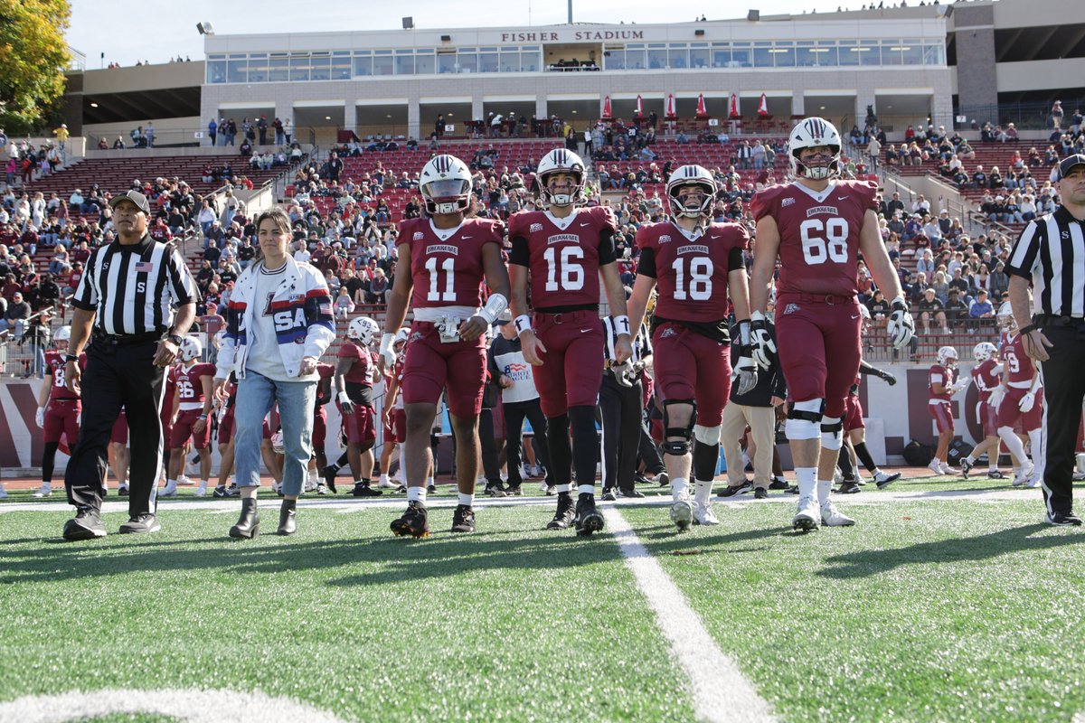GoLeopards's tweet photo. It was an honor having Amanda Golini (Magadan) '17 back on College Hill to do the official coin toss at yesterday’s  homecoming &amp; family weekend football game. 🏈 💪
Olympians are made here! 🇺🇸 🐆

#RollPards #ClimbTheHill https://t.co/kgBXDsMWao