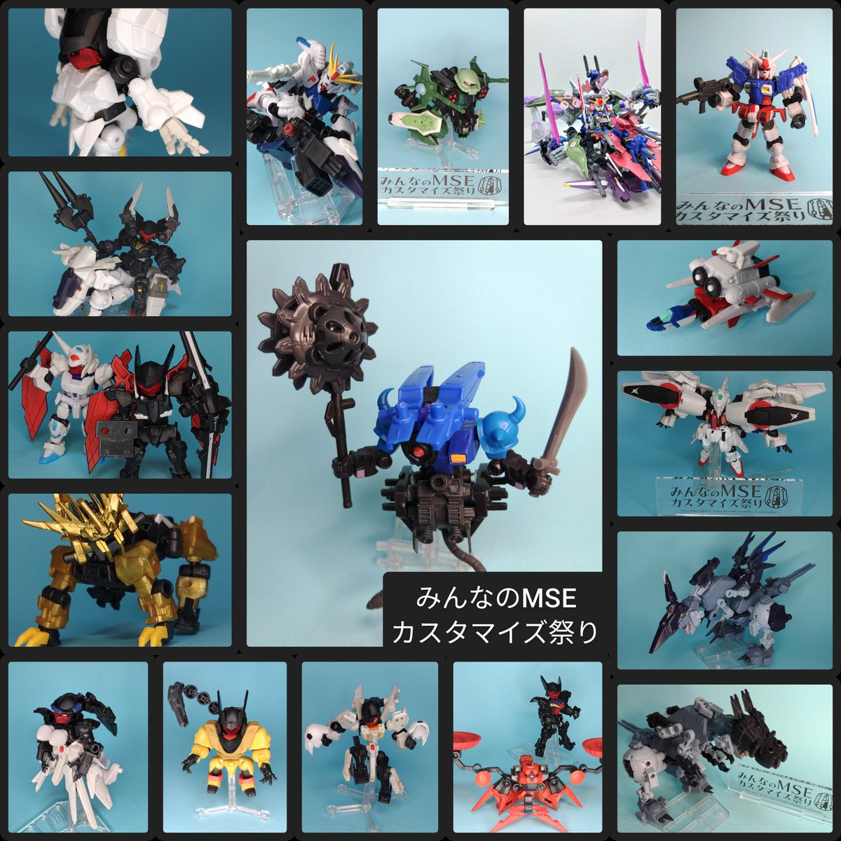 xIlNpOI11PPnDuC's tweet photo. 暖かいコメントに後押しされほぼ毎日新作を投入出来ました。ありがとうございます！まっくさん、投稿された皆さん、見て下った皆さん、少し早いですがお疲れ様でした！
#みんなのMSEカスタマイズ祭り
#MSEえびフェス 
#MSEゾディアックFLAGs 
#モビルスーツアンサンブル https://t.co/sxZubut5Go