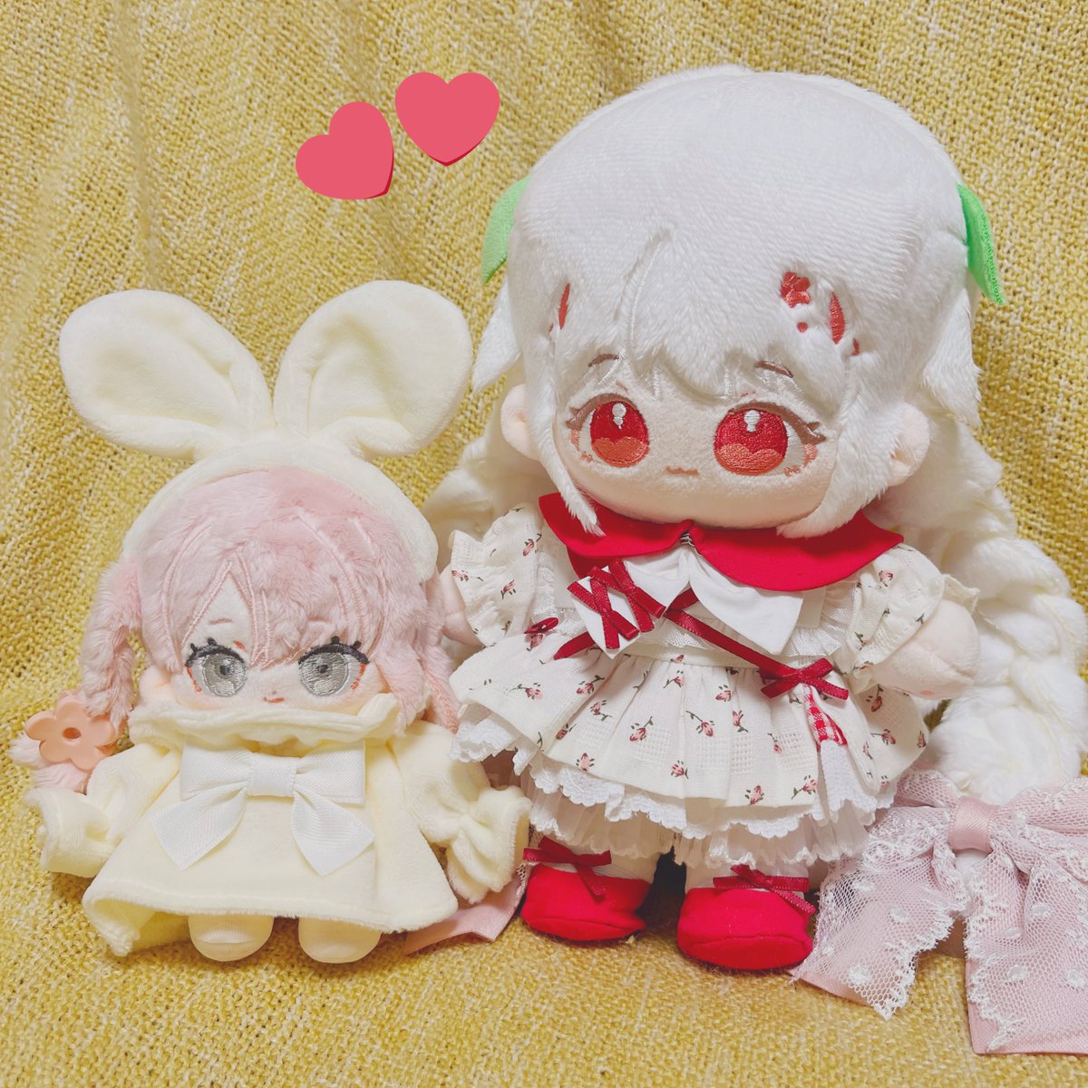 mf_sembei2's tweet photo. この度、@onnihuku 様にご助力いただき、ほしかったお洋服が届きました〜！

諾芸ちゃんはやっぱりDreamy ribbonのこの柄が似合うし、코코ちゃんのだぼっと感も大変かわいい🤦‍♀️💕︎

対応も終始丁寧で安心してお願いできました。
この度はお忙しいところありがとうございました！ https://t.co/DKjBgQLt6R
