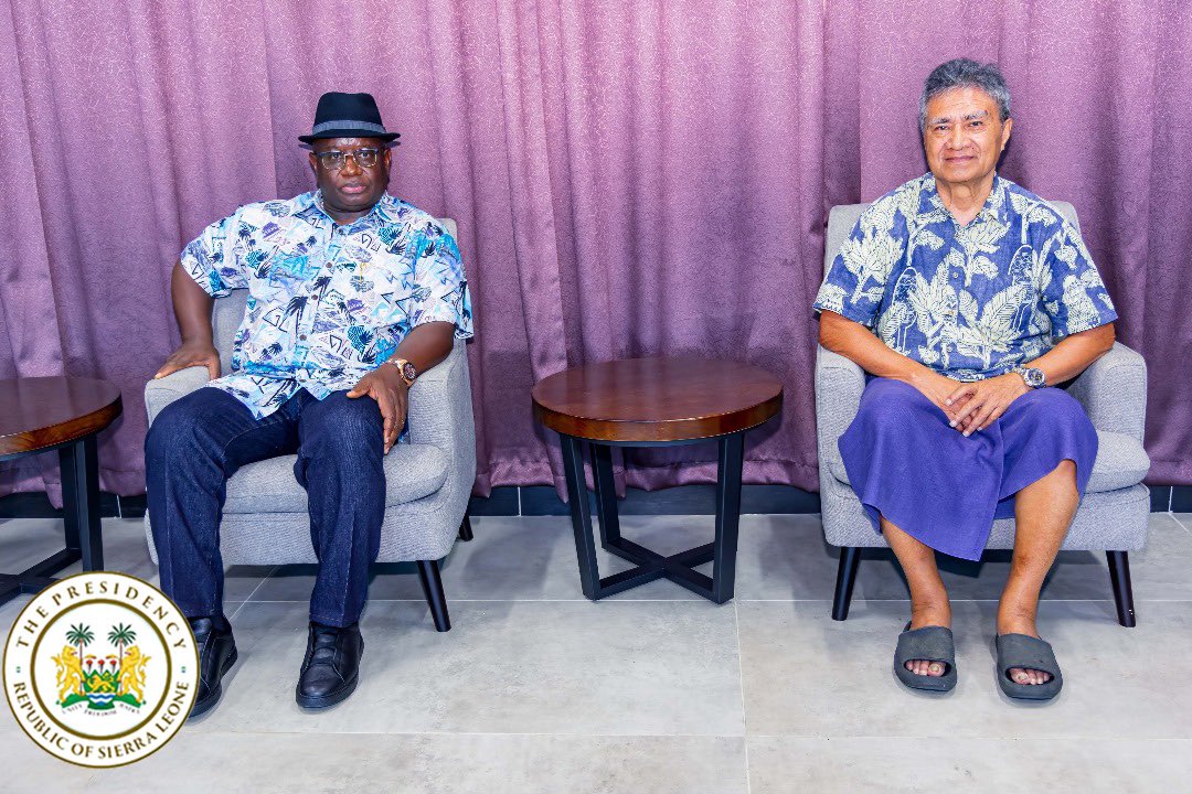 I departed Samoa today for the state of Iowa in the United States to attend the World Food Prize. 
Our focus on delivering on Feed Salone has attracted credible partners and support from multilateral institutions. We are committed to ensuring that we  Feed Salone.