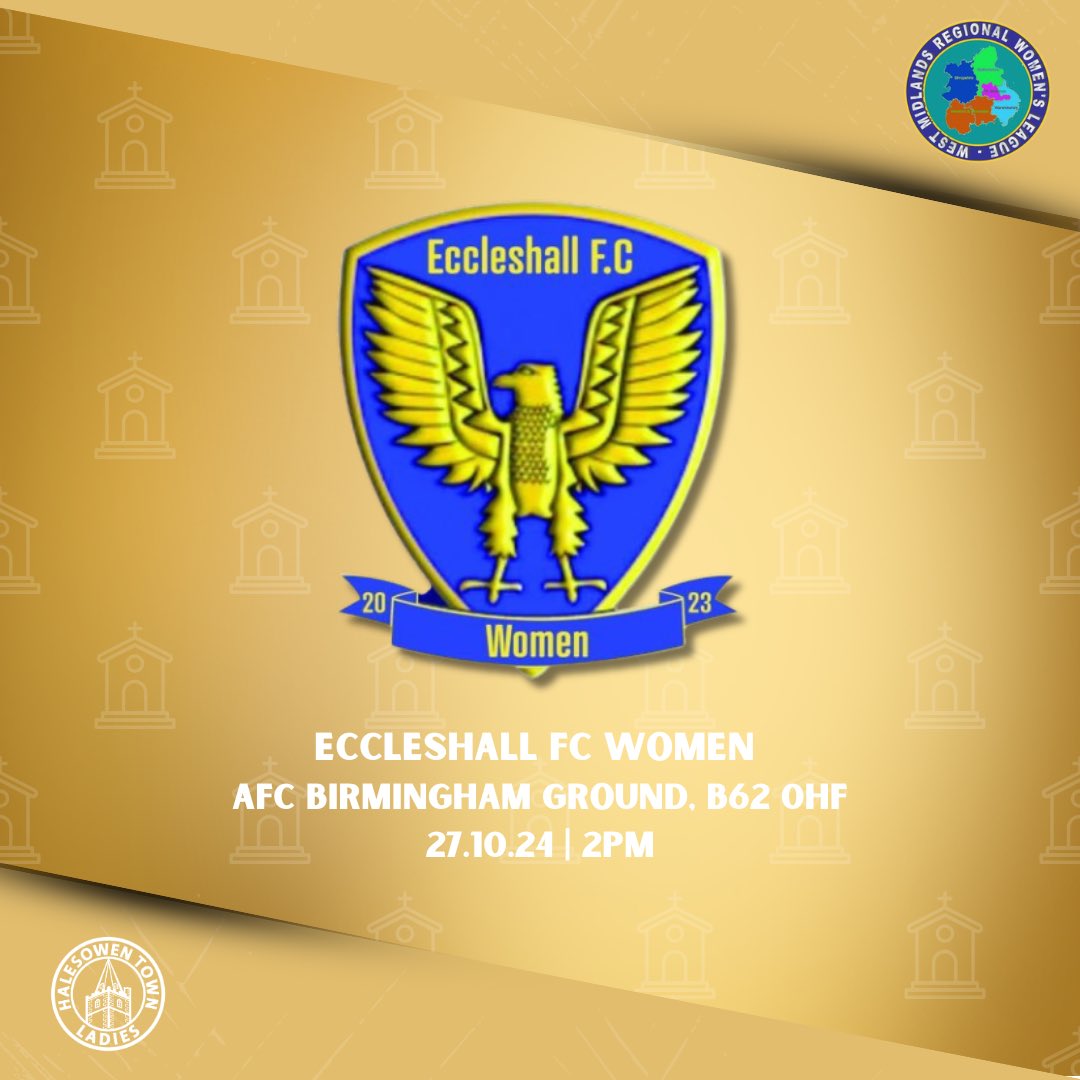 🚨 𝙉𝙚𝙭𝙩 𝙛𝙞𝙭𝙩𝙪𝙧𝙚

All support welcome 👇

🆚 Worcester City Women FC Reserves
📍 AFC Birmingham, B62 0HF
🗓️ 13.10.24
🕑 2pm kick off
🏆 League game
🎟️ £2 entry | Concessions free