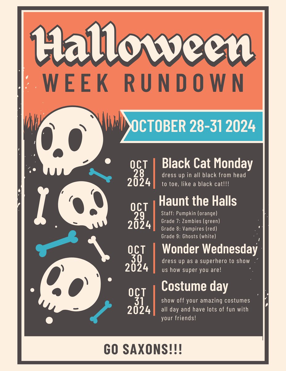 Hey <a href="/bjhsaxons/">Beaconsfield Jr.High</a> Don't forget to dress up for #BJHHalloweek this week! Thanks Emily from Student Leadership for making this awesome poster!