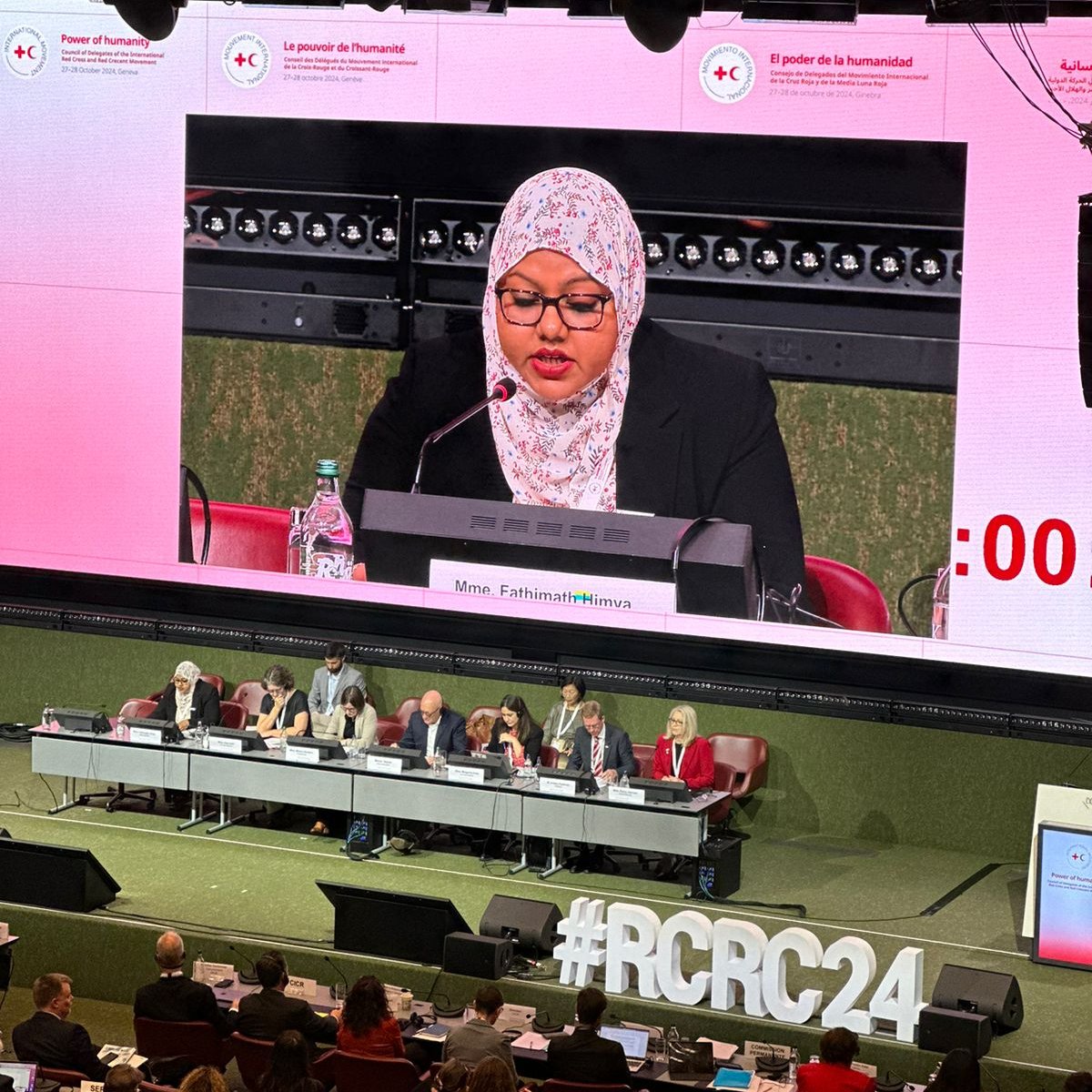 Maldivian Red Crescent (@maldivianrc) on Twitter photo As the Co-Chair of the Migration Leadership Group, MRC SG <a href="/HimyaFathimath/">Fathimath Himya</a> spoke on the "Migration Strategy for the International Red Cross and Red Crescent Movement 2024-2030" today at #RCRC24. As the Co-Chair of the Migration Leadership Group, MRC SG <a href="/HimyaFathimath/">Fathimath Himya</a> spoke on the "Migration Strategy for the International Red Cross and Red Crescent Movement 2024-2030" today at #RCRC24.