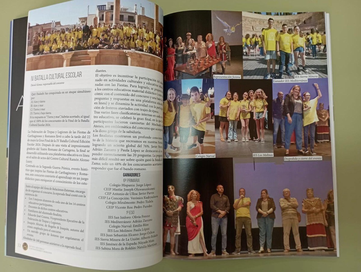 Qué ilusión nos ha hecho estar en la revista XXXV Fiestas Carthagineses y Romanos 2024 🫶🏼 <a href="/AytoCartagenaES/">Ayuntamiento de Cartagena</a> <a href="/Escu_Inclusiva/">EscuelasInclusivas</a> <a href="/imgende/">Ingrid Mosquera</a> <a href="/TuriCartagenaES/">Turismo de Cartagena</a> <a href="/NoeliaArroyoHer/">Noelia Arroyo</a> <a href="/ProgramasRM/">ProgramasRM</a> <a href="/NachoJaudenes/">Nacho Jáudenes</a> <a href="/CPRRegionMurcia/">CPR Región de Murcia</a>
