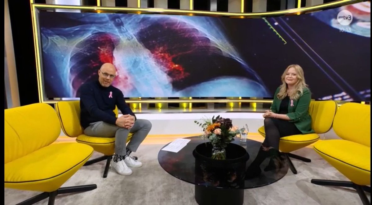 Heidi Haikala (@science_yall) on Twitter photo Kiitos <a href="/huomentasuomi/">Huomenta Suomi</a> keuhkosyövän tuomisesta keskustelunaiheeksi tänään - Thank you <a href="/huomentasuomi/">Huomenta Suomi</a> for giving the much needed attention for #lungcancer and #cancerresearch today. We have a lot of work to do still 🎗️ Kiitos <a href="/huomentasuomi/">Huomenta Suomi</a> keuhkosyövän tuomisesta keskustelunaiheeksi tänään - Thank you <a href="/huomentasuomi/">Huomenta Suomi</a> for giving the much needed attention for #lungcancer and #cancerresearch today. We have a lot of work to do still 🎗️