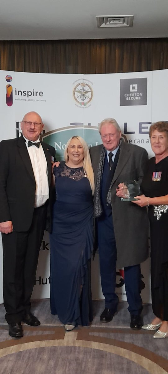 WestMaps's tweet photo. So pleased when MAPS became the NI Veterans Group of the Year last week.
Fantastic for our volunteers and those we support. 
Even got Charlie to join in!
 @charlie_lawson1 https://t.co/c3YPpQE0JP