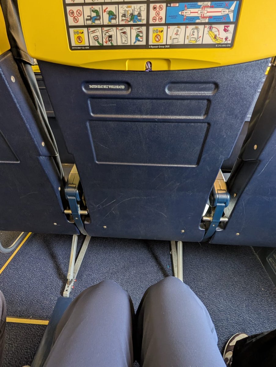 beckupnorth's tweet photo. Ryanair: do you want to pay to select your seat?
Me: No
Ryanair: are you sure you don't want to pay for seat choice? You'll get a really rubbish seat. 
Me: Na. 
Ryanair: last chance...
Me: 🙄
**Allocated fire exit seat with surplus  legroom** 😝 https://t.co/kTd9zPOb3i