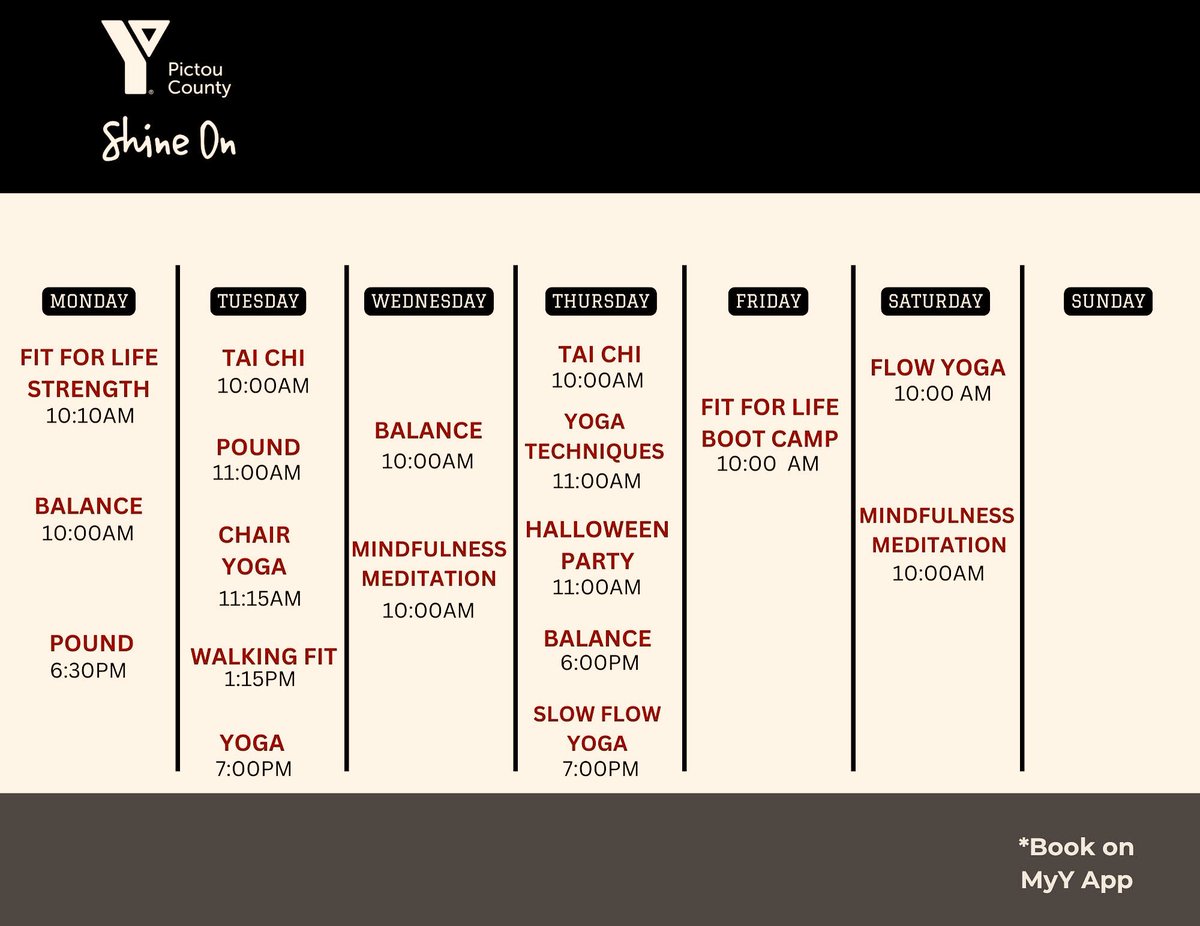 ⚠🗣 While our Aquatic Center is closed and you're missing your Aquafit classes, why not try some of our Y low impact programs that are inclusive for all abilities! 

For more information on classes we have to offer, follow the link below; 
pcymca.ca/schedules/