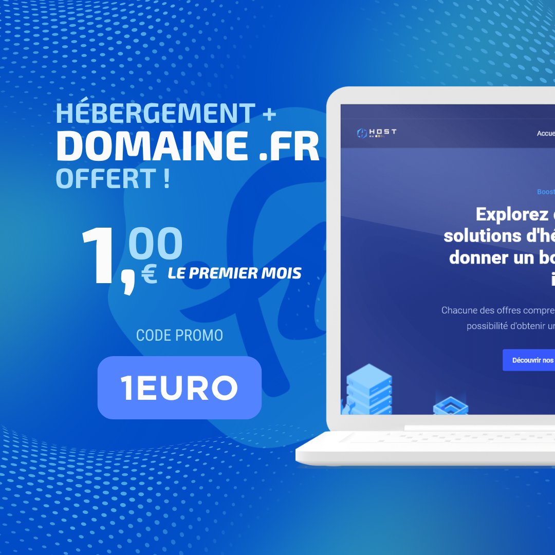 SIDLCORPORATION's tweet photo. Obtenez dès maintenant votre hébergement web (essentiel) à partir de 1€* + nom de domaine .fr offert le première année... 

https://t.co/tPcBytuahA https://t.co/FMFiGptMo5