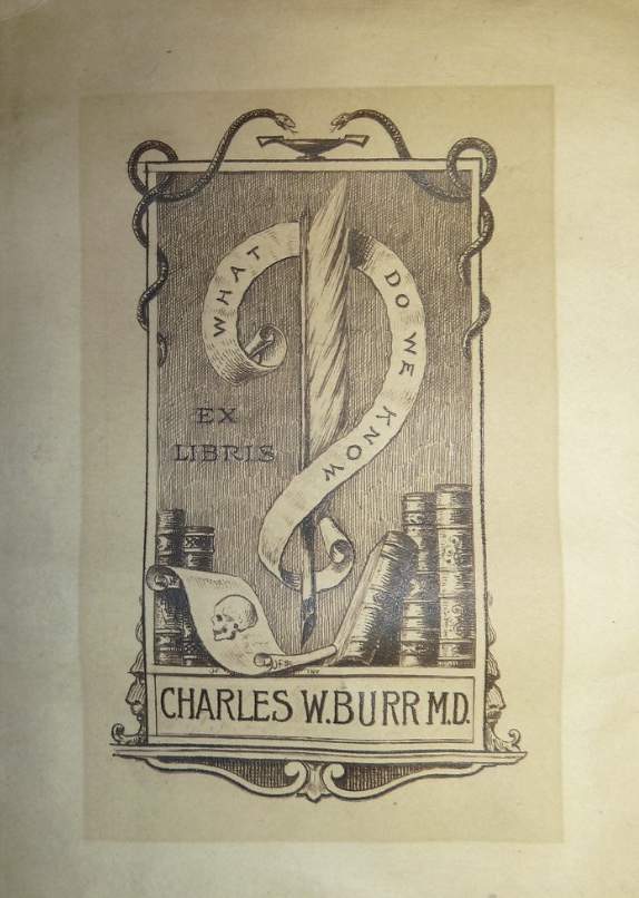 PiersatPenn's tweet photo. Check out this fab ex libris belonging to
Charles W. Burr (1861-1944) #WhatDoWeKnow? https://t.co/8ToYKYcia1