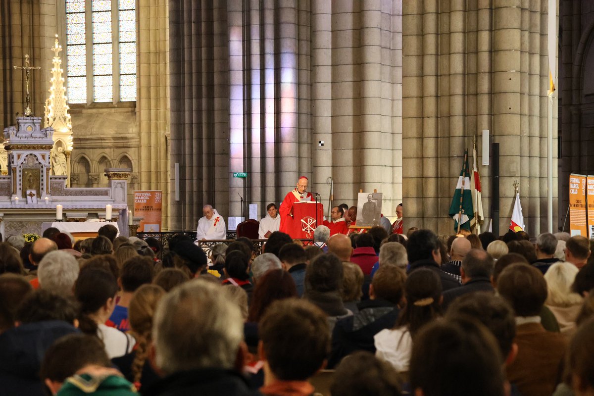 DioceseRennes's tweet photo. Il a invité chacun à être porteur d’espérance :
"À l’image de Marcel Callo, ayons le courage de dire : Tout est entre les mains du Christ"
#festivalmarcelcallo #marcelcallo #dioceserennes #rennes https://t.co/8uH5nrCg5u