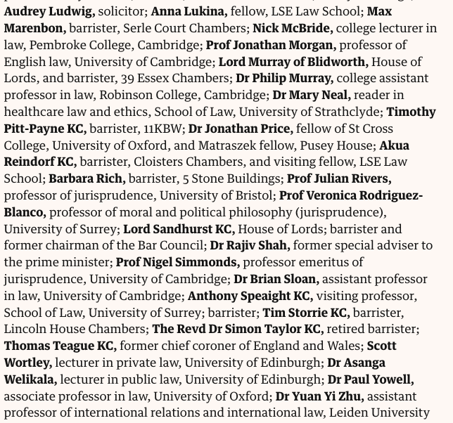 Very good letter in today's Observer from a group of lawyers and legal academics in response to my column on assisted dying last week. 
theguardian.com/news/2024/oct/…