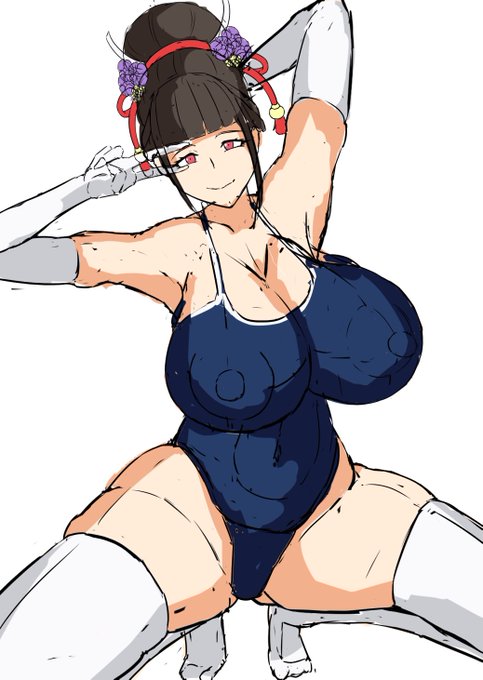 スク水エンライさんのラフです 