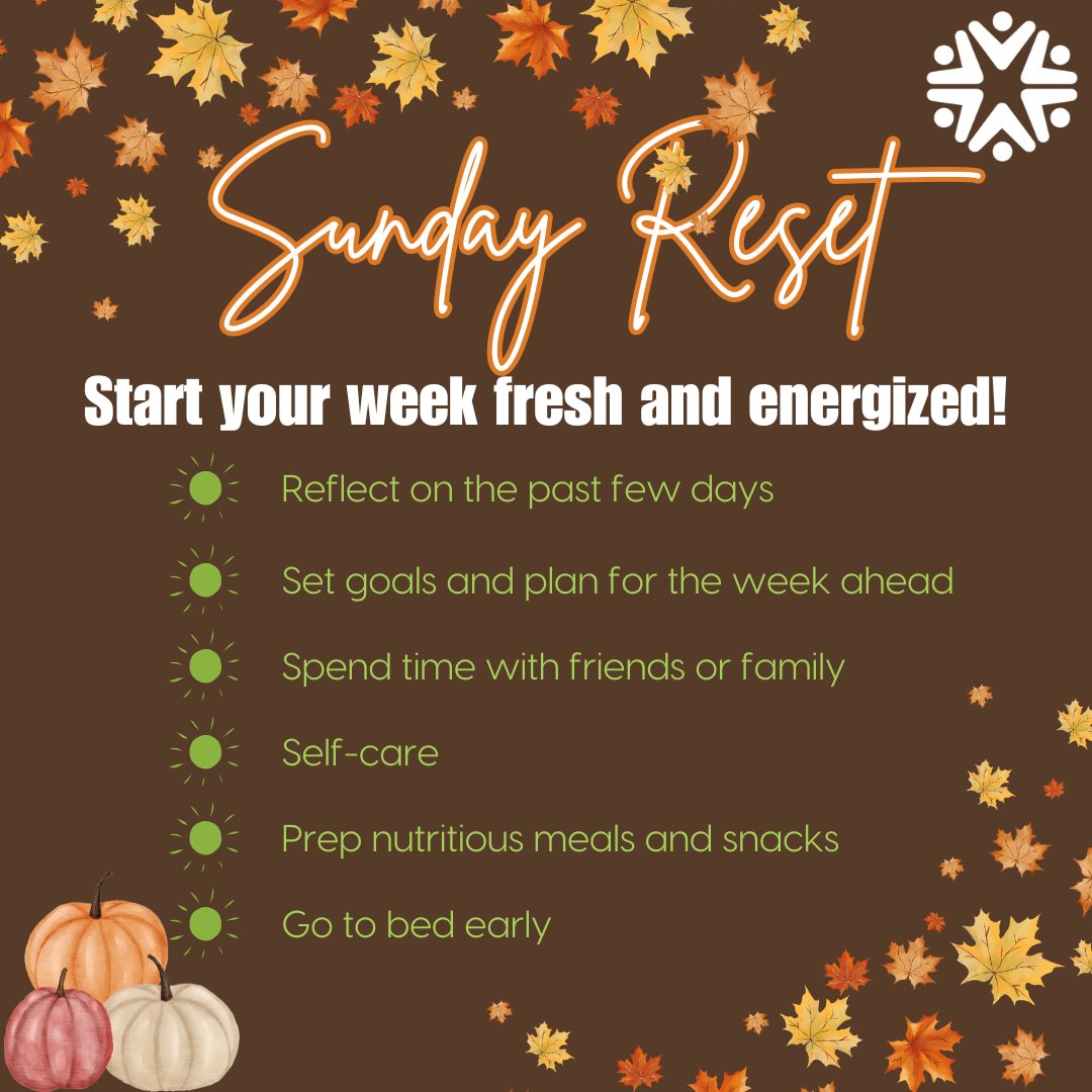 ✨ A Sunday Reset can refresh your mind and boost mental health! Reflect, set goals, practice self-care, and start the week strong. 💚 Need more support? Schedule an appointment with a NOAH counselor at 480-882-4545. #MentalHealthMatters #SundayReset #NOAHCares