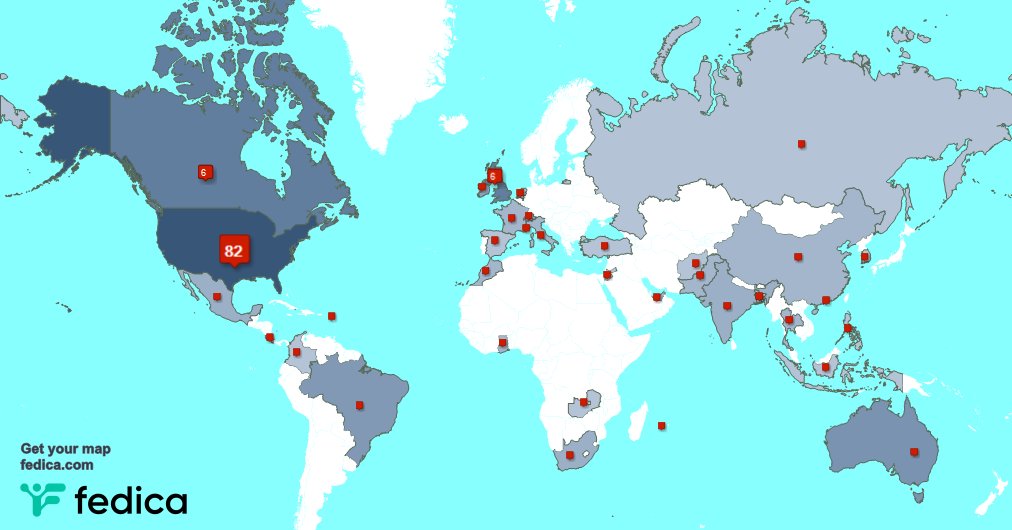 I have 9 new followers from USA 🇺🇸 last week. See fedica.com/!lady_trae_13