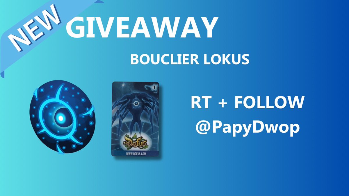 🎉Giveaway🎉

J’ai retrouvé un Lokus de  l'#AnkamaConvention, pour #Dofus et je vous le fait gagner à l’un d’entre vous ! 

Gardez bien le code pour Unity 😈

Pour participer :
Follow <a href="/PapyDwop/">PapyDwop</a> + RT ce tweet 

TAS le 10.11