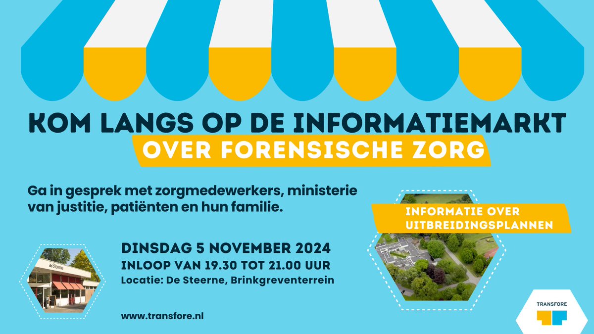 📢Informatieve avond over de nieuwbouw en forensische zorg op Brinkgreven!
Meer weten over de uitbreidingsplannen en zorg in een beveiligde omgeving eruitziet?
📍 Waar? Restaurant De Steerne, Brinkgreventerrein
 🕢 Wanneer? 5 november, 19.30 – 21.00 uur
 ➡️ Geen aanmelding nodig!