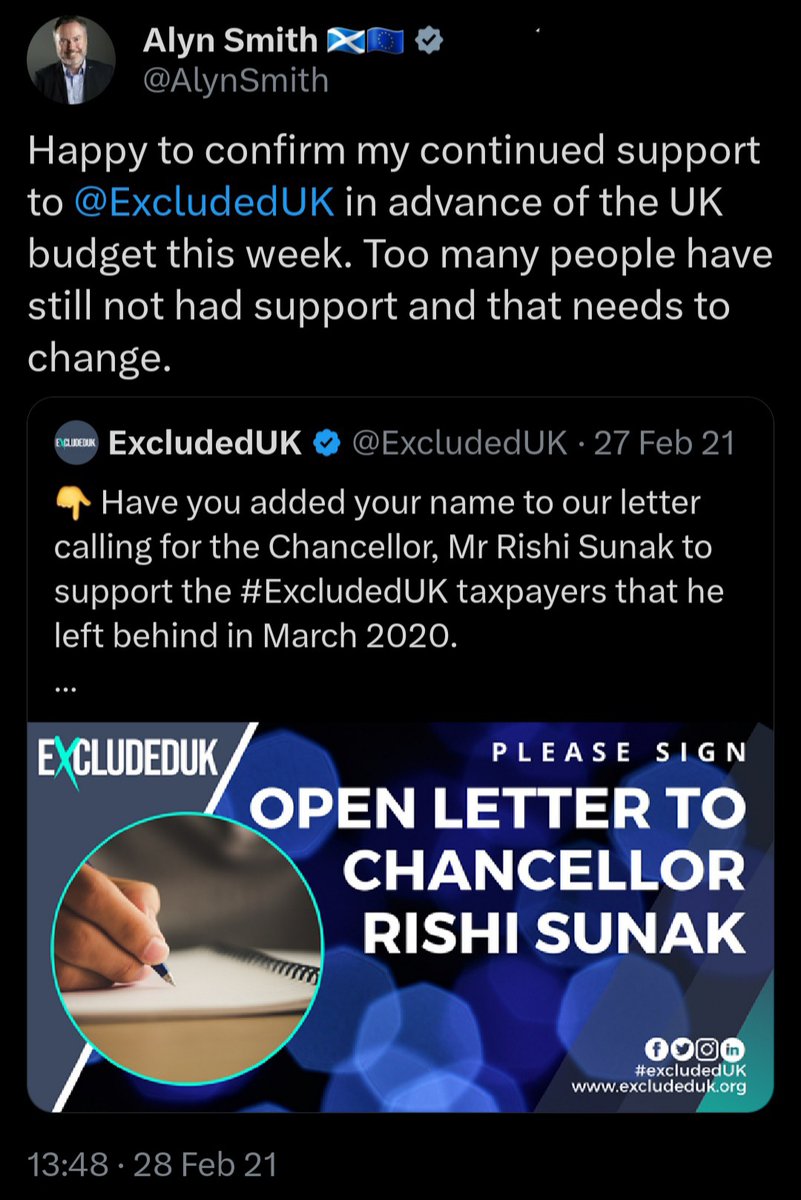 ExcludedFighter's tweet image. Hi @chriswkane
After years of tireless campaigning by @theSNP and your predecessor @AlynSmith for the #ExcludedUK, your constituents across #Stirling &amp;amp; #Strathallan look forward you being their voice to Govt as many our living in dire hardship

#Budget2024
x.com/AlynSmith/stat…
