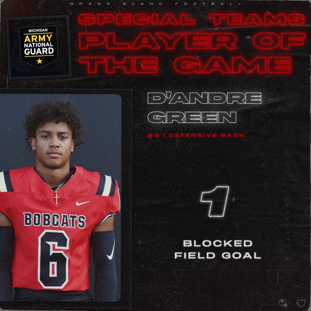 The Michigan Army National Guard SPECIAL TEAMS Player of the Game

#DARKSIDERISES 🐾🏈