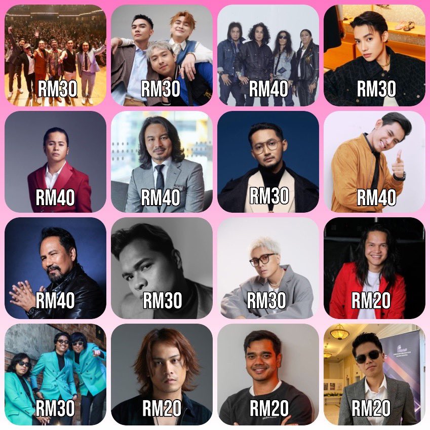 cartapop's tweet photo. You have RM100 for concerts. Which concerts are you going to? https://t.co/72M93IsN46