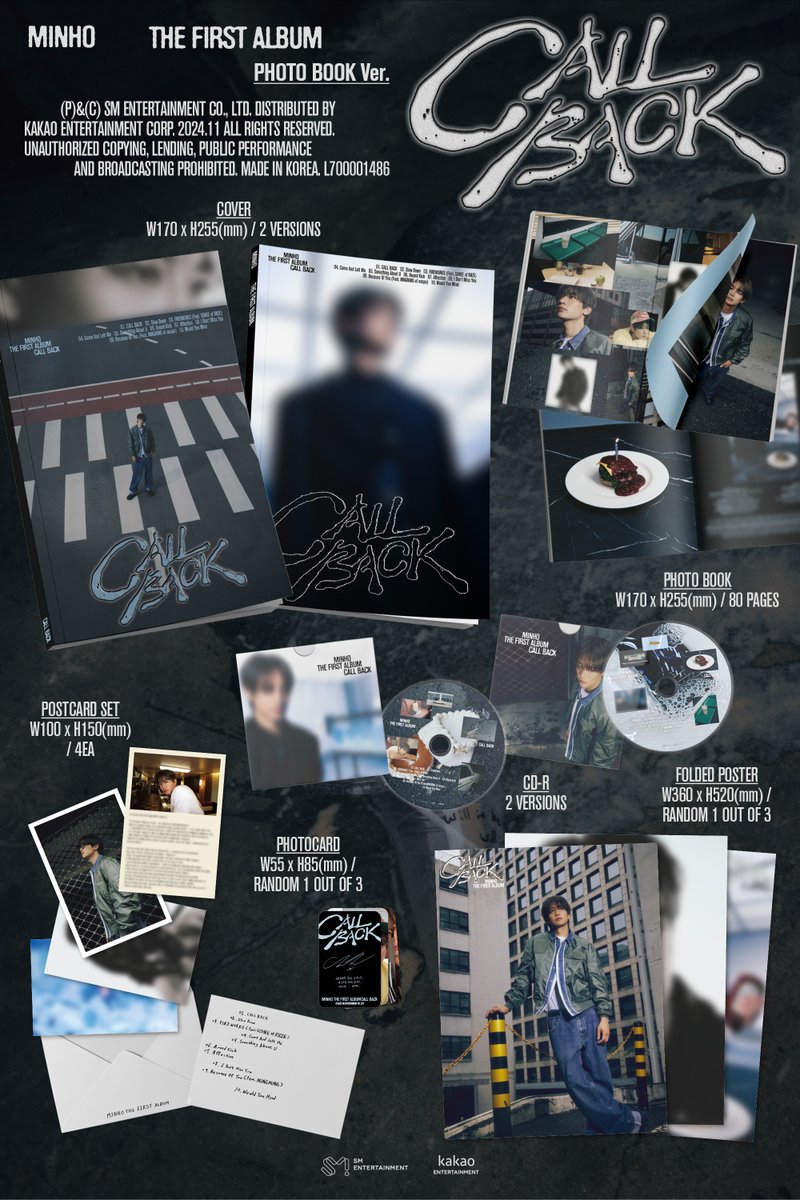 SHINee's tweet photo. MINHO 민호 ‘CALL BACK’ Album Details (Photo Book Ver.)

【CALL BACK - The 1st Album】
➫ 2024.11.04 6PM (KST)

💿Pre-order
https://t.co/qtQTAmkDon

#MINHO #민호
#CALLBACK #MINHO_CALLBACK
#SHINee #샤이니 https://t.co/UTQAO3BbBI