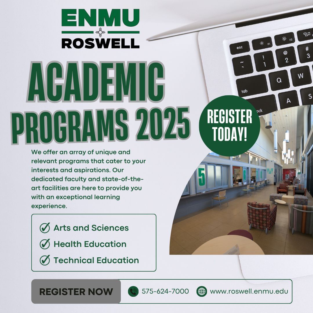 enmur's tweet image. 🚨 Spring Registration is NOW OPEN! 🚨  
✅ Register online today  
💬 Need help? Advisors will be available starting Monday 
We’re excited to support you every step of the way on your academic journey. 
Visit buff.ly/4aoG0ig to register. 
#ENMURoswell #SpringRegistration