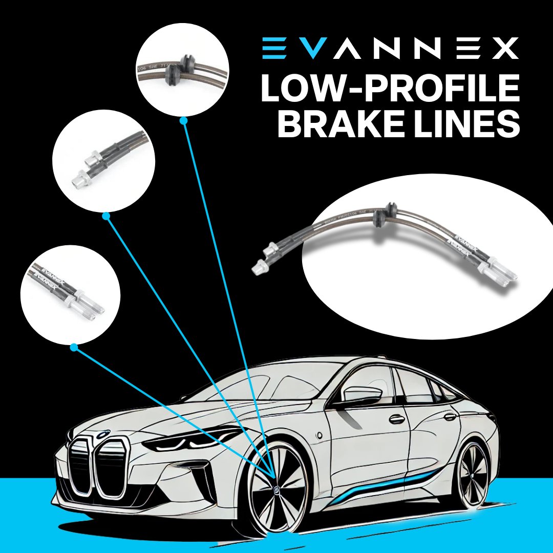 evannex_com's tweet image. Upgrade your BMW’s #brakeperformance with our custom-designed EVANNEX Brake Lines. Featuring a proprietary zinc-nickel coating, these lines resist corrosion and provide a cleaner, low-profile look—giving you confidence in both feel and durability. #BMW

ow.ly/2P8C50TAl2M