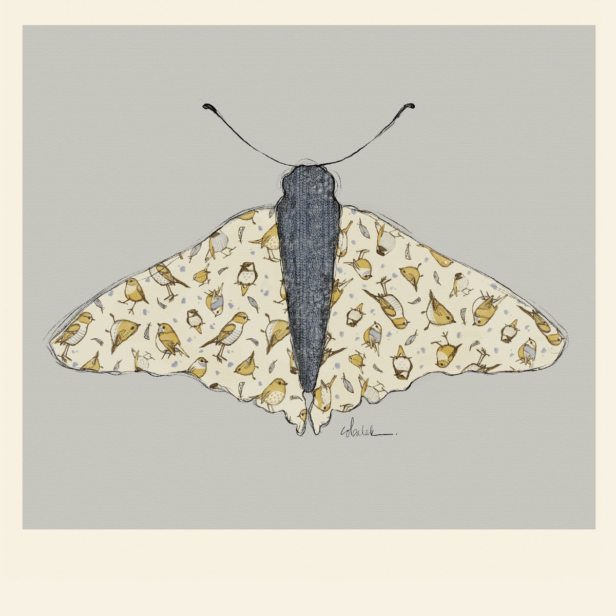 ChristyObalek's tweet image. In between projects I’ve been working away at my #procreate pattern brushes - this bird pattern began in a sketchbook. I didn’t “clean up” the rough sketches after scanning them in - I love how it turned out! #surfacedesign #surfacepatterndesign #birdnerd #patterns #birds #moth