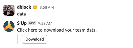 playplayio's tweet photo. 🚀 The S'Up bot now allows admins to download team and channel data in CSV format.
 https://t.co/G4cCIiOEBN https://t.co/aWwN48GNrj