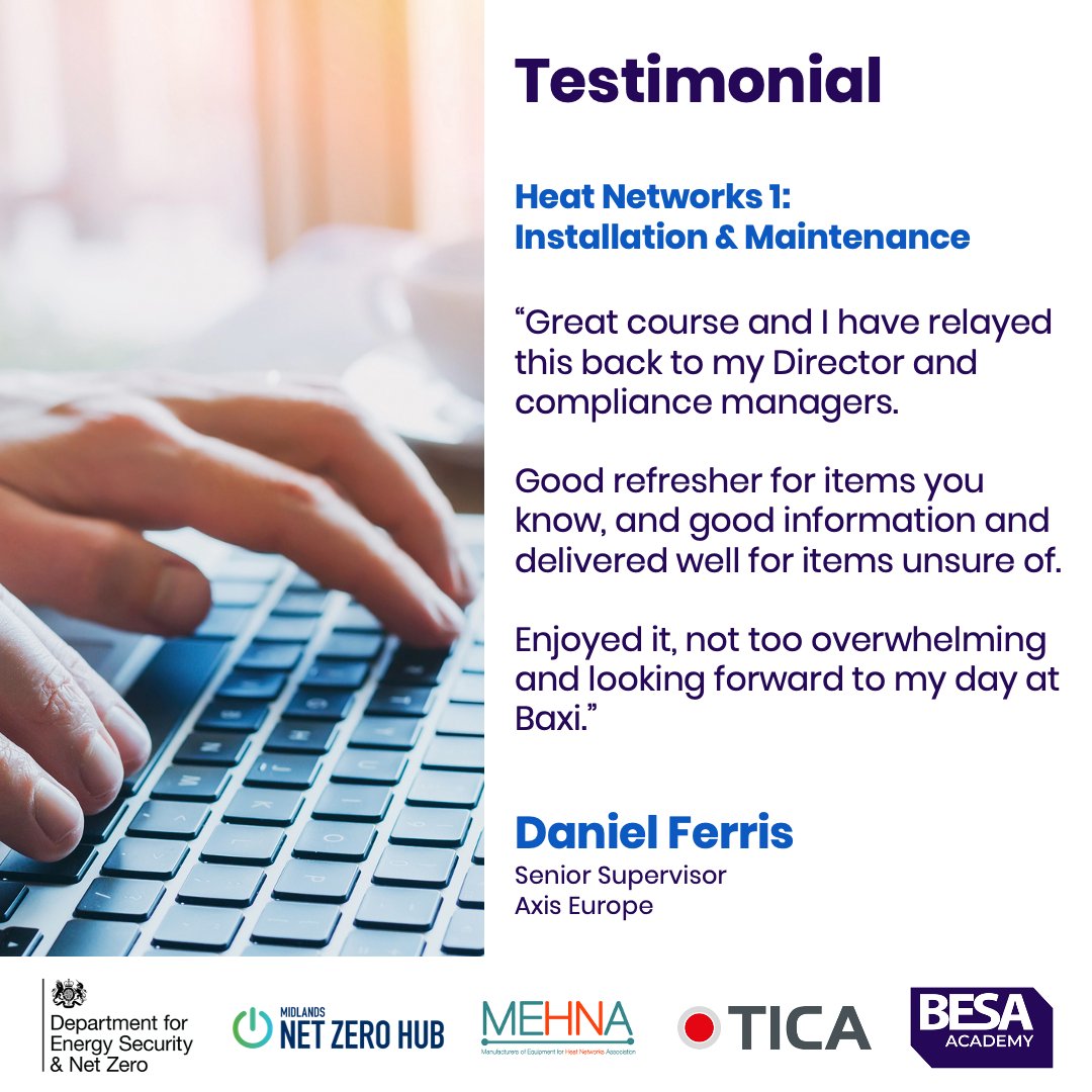 🎓 HEAT NETWORKS 🎓

Installation and Maintenance Course

- Save £500 on this fully-funded course
- Enhance Your Expertise
- Boost Your Career
- Increase Your Earnings
👉eu1.hubs.ly/H0dhq6p0

*£50 deposit required