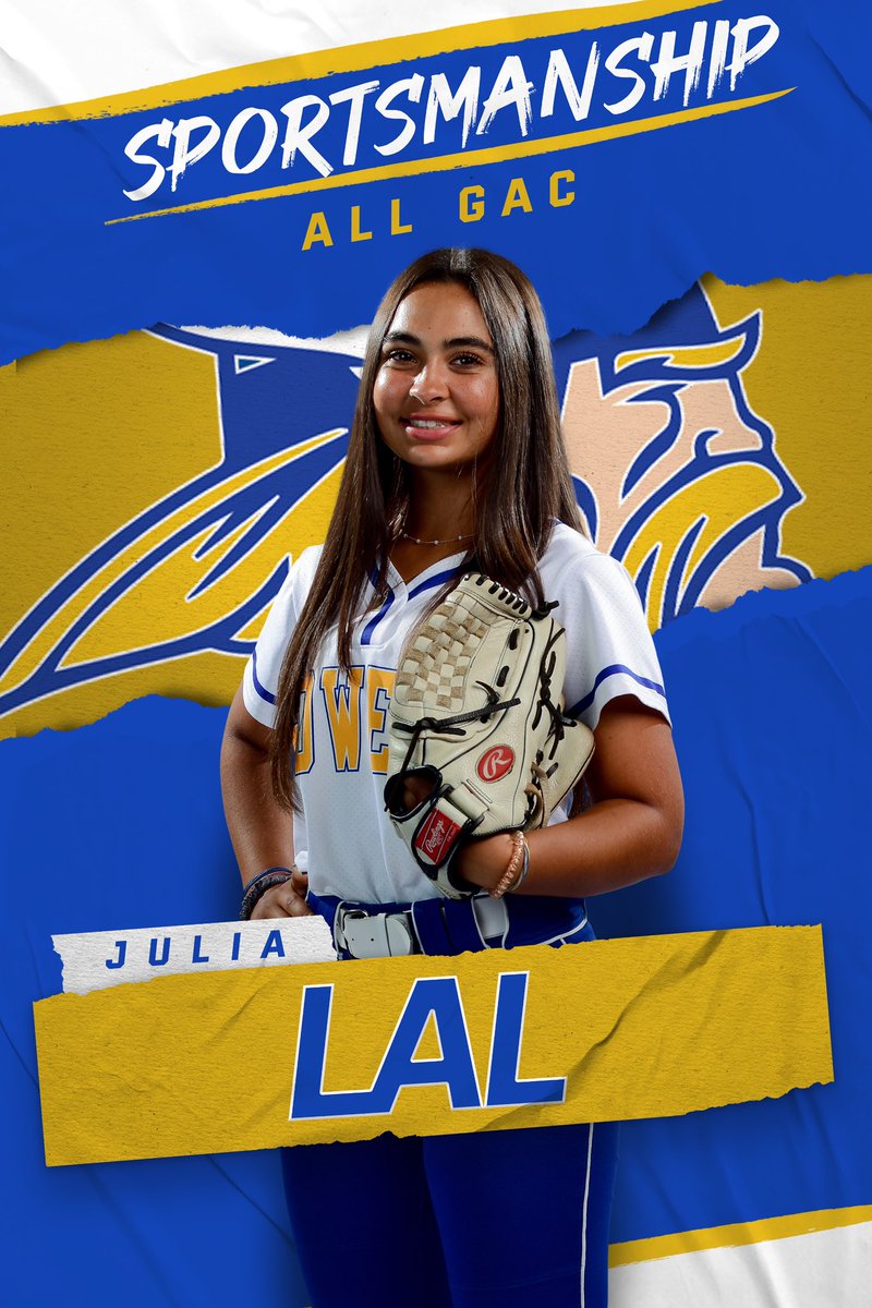 To our bullpen master, outfielder, and dugout spy 👀 The one willing to do it all… our All-GAC Sportsmanship award goes to senior Julia Lal.
