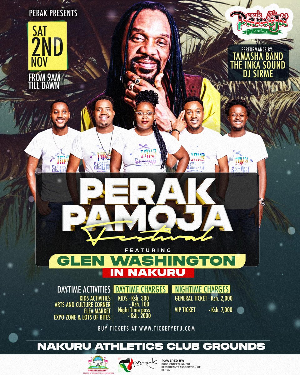 This will be big 

#PerakPamojaFestival #GlenWashigtonInNakuru #Nakuru