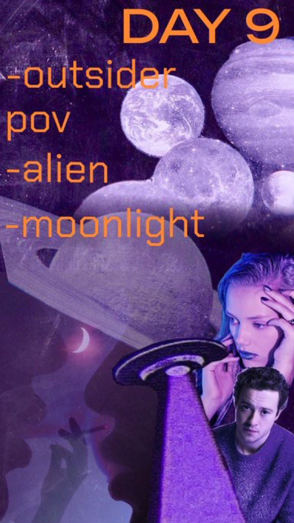 hellcheerweek's tweet photo. Today is Day 9 of the 13 Days of Hellcheer!

Today's prompts are:

-OUTSIDER POV
-ALIEN
-MOONLIGHT

Please use the #hellcheerweek2024 tag and make sure to mention us @hellcheerweek so we can share your work. https://t.co/5Vgi0A34RG
