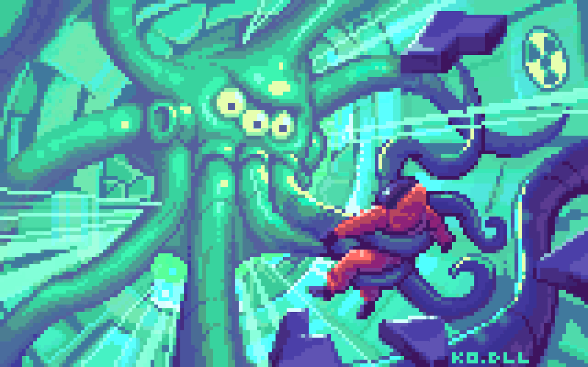 ko_dll's tweet photo. Similar themes - different art styles.
I like jumping from one style to another.
But I am still not sure which one to follow more. Cartoon or a more serious one?
#pixelart #art https://t.co/qJXLXlzQU2