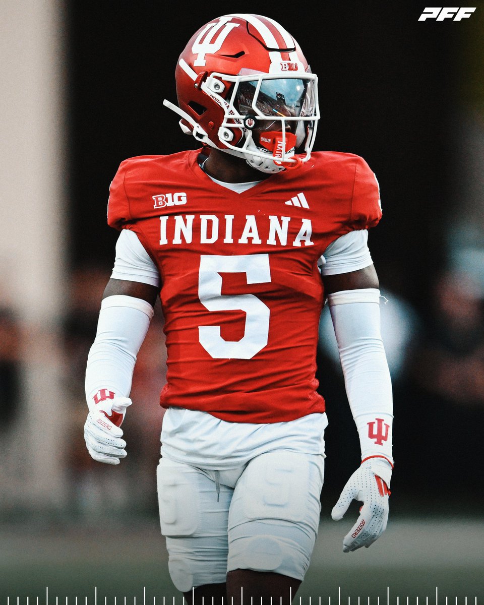Indiana CB D’Angelo Ponds vs Washington:

🔴 1 Catch Allowed (4 Targets)
🔴 2 Interceptions
🔴 0.0 Passer Rating Allowed
🔴 93.5 Coverage Grade

<a href="/IndianaFootball/">Indiana Football</a>