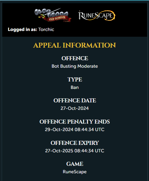 AtomCats_'s tweet photo. .@JagexTwisted @JagexLight @JagexAyiza @JagexGoblin 

RSN: Torchic

My account got a false 2 day ban and I'd like it quashed. I have been told you four are my best bet. The only thing I can think of is my usage of a usb footpedal, which isn't against the rules. Thanks in advanced https://t.co/6F2HqtOrU4