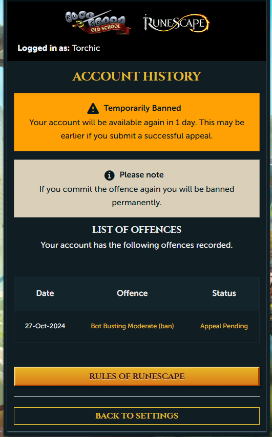 AtomCats_'s tweet photo. .@JagexTwisted @JagexLight @JagexAyiza @JagexGoblin 

RSN: Torchic

My account got a false 2 day ban and I'd like it quashed. I have been told you four are my best bet. The only thing I can think of is my usage of a usb footpedal, which isn't against the rules. Thanks in advanced https://t.co/6F2HqtOrU4