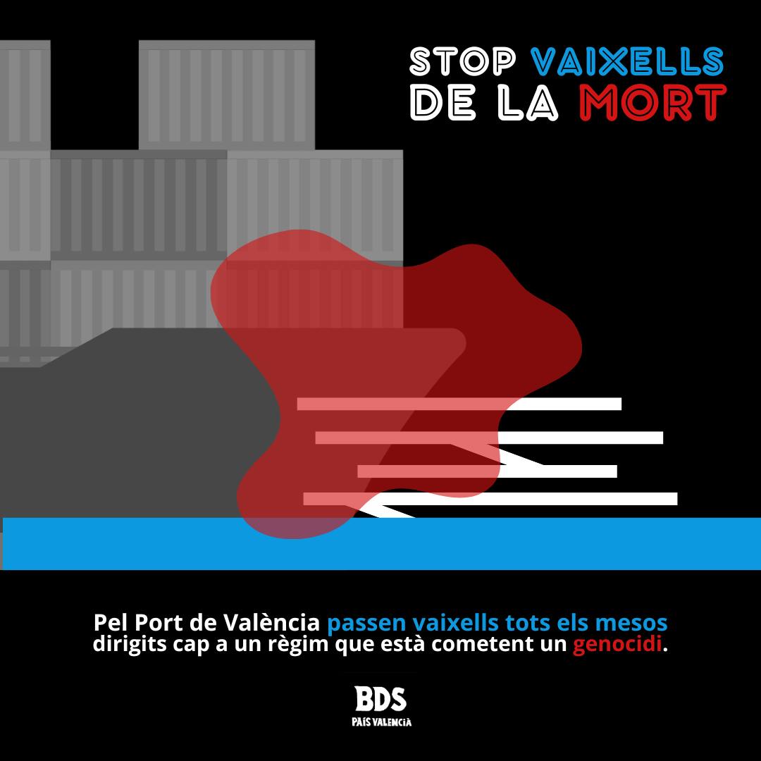 BDSPaisValencia's tweet image. 📢 🇵🇸 Nova campanya de BDS País Valencià ❗️

Compateix, difon i participa ❕

#StopVaixellsDeLaMort ❗️