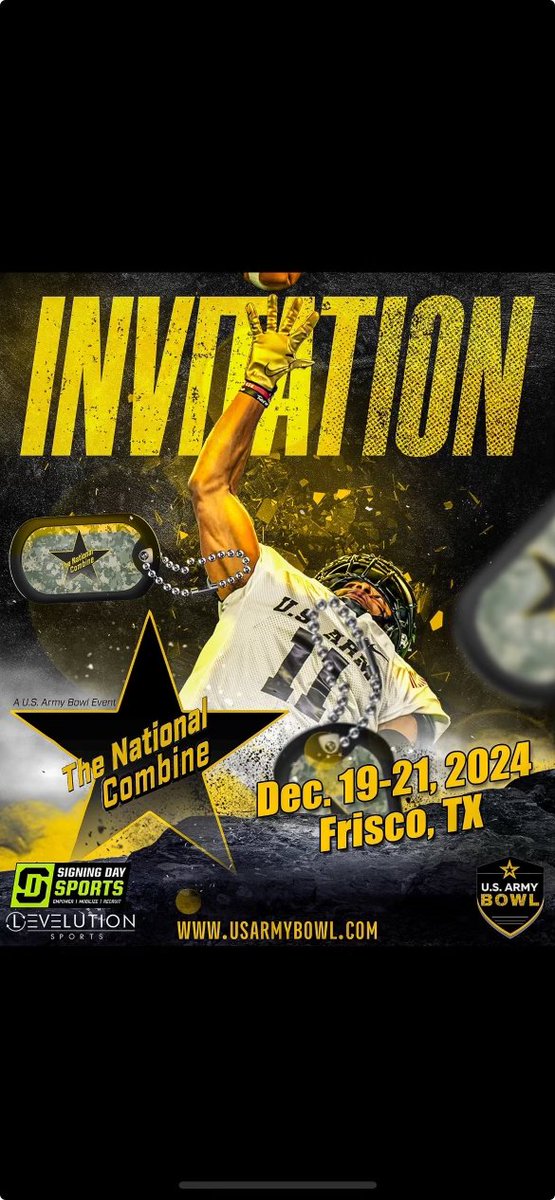 Maximus McKiernan (@maximus_qb) on Twitter photo So thankful for this official invite to #TheNationalCombine at the <a href="/USArmyBowl/">Military Appreciation Bowl Week</a>
<a href="/joeray36/">Joe Ray</a> <a href="/QBHitList/">QBHitList.com</a> <a href="/paul_gunnoe/">Paul Gunnoe</a> <a href="/txqb/">Brian Thiebaud</a> <a href="/coachburo/">Michael Buro</a> <a href="/Elite11/">Elite11</a> <a href="/GroundUpQB/">GROUND UP</a> <a href="/NzoneFootball/">Noel Mazzone</a> <a href="/DeanHerbort/">Dean Herbort</a> <a href="/CoachYost/">Coach Yost</a> So thankful for this official invite to #TheNationalCombine at the <a href="/USArmyBowl/">Military Appreciation Bowl Week</a>
<a href="/joeray36/">Joe Ray</a> <a href="/QBHitList/">QBHitList.com</a> <a href="/paul_gunnoe/">Paul Gunnoe</a> <a href="/txqb/">Brian Thiebaud</a> <a href="/coachburo/">Michael Buro</a> <a href="/Elite11/">Elite11</a> <a href="/GroundUpQB/">GROUND UP</a> <a href="/NzoneFootball/">Noel Mazzone</a> <a href="/DeanHerbort/">Dean Herbort</a> <a href="/CoachYost/">Coach Yost</a>