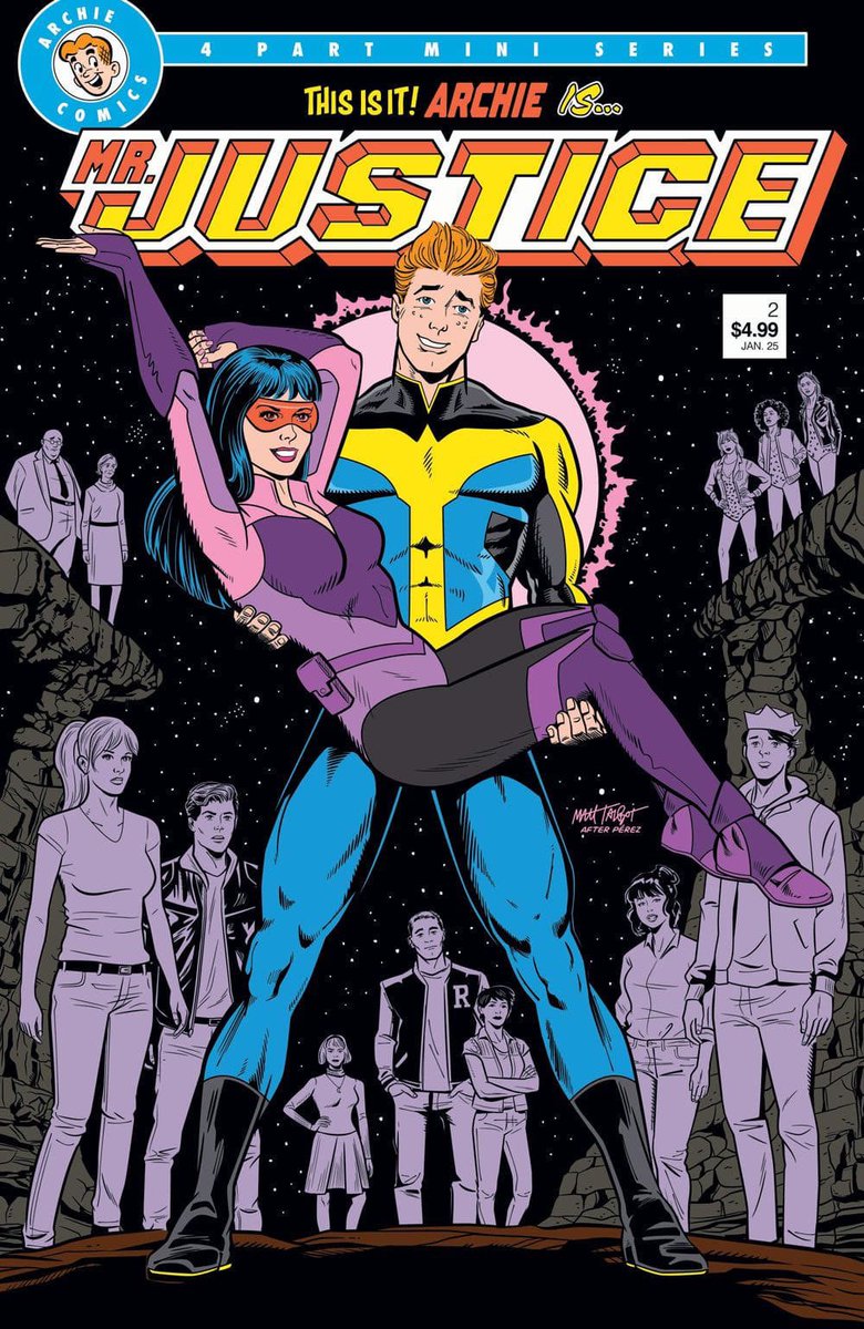 iamrobsinclair's tweet photo. I look at #MrJustice &amp; #Visionary &amp; I see #Invincible &amp; #AtomEve. 👀 @ArchieComics @InvincibleHQ #archieismrjustice #varchie https://t.co/0s1hzmyefy