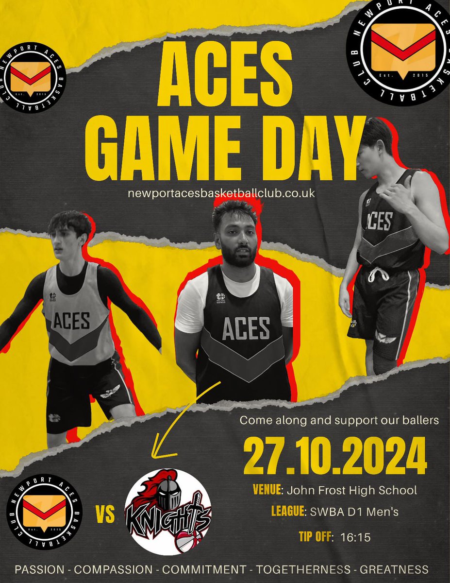 Acesbball's tweet photo. 🚨Game Day🚨

Join us today as our team kick start their season off with a home game against @beddauknights 

Let’s Go Aces! 🏀

All spectators welcome 😊

#Newport #Acesbasketball #SWBA #mensbasketball #homegame #basketballclub #grassroottoelite #passion #togetherness #greatness https://t.co/E5bichYFAt