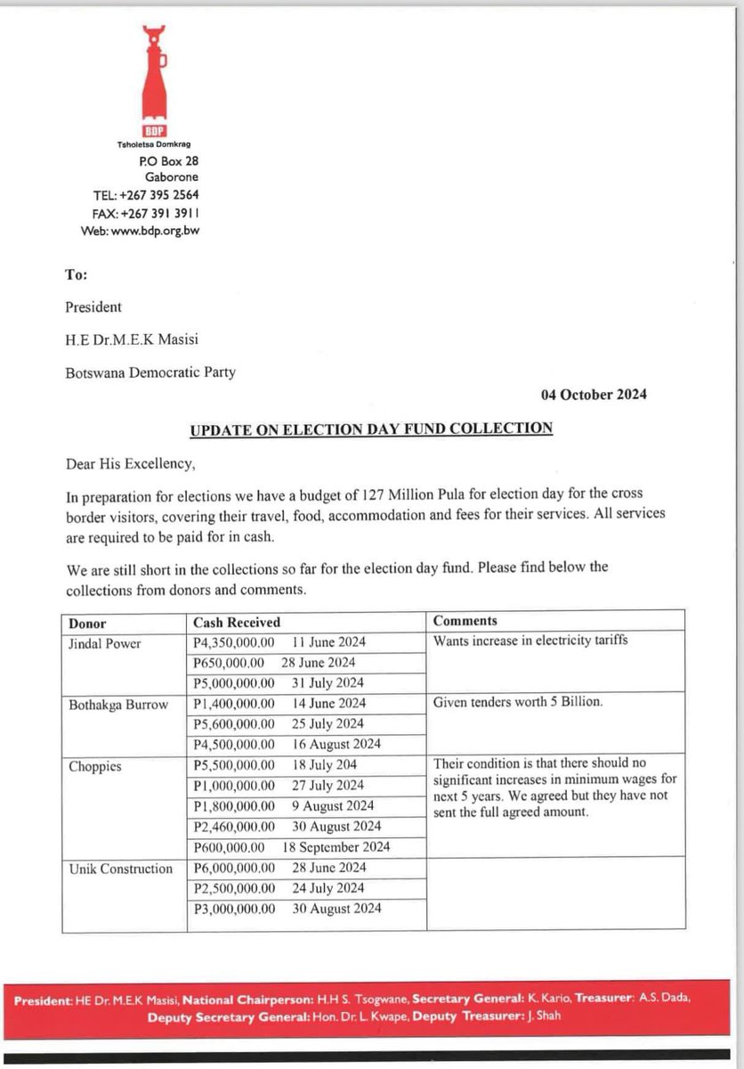 duma_boko's tweet photo. Exposing the Truth: Must re Chenche!
From within the BDP, fellow citizens are exposing the corruption. This is not fake-it’s reality. We must show up in numbers and vote for UDC!
Tsogang banna, Emang Basadi-Unite the vote.
#voteudc24
#udeservechange
#endstatecapture https://t.co/fYFasPEtg9