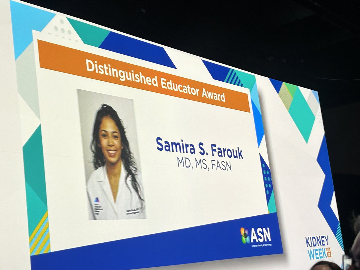 Barbara T. Murphy Mount Sinai Div. of Nephrology (@ismmskidney) on Twitter photo Congratulations to <a href="/ASNKidney/">American Society of Nephrology</a> Midcareer Award Recipients & <a href="/ssfarouk/">Samira Farouk, MD, MSCR</a> for the Distinguished Educator Award! <a href="/DOMSinaiNYC/">Mount Sinai Department of Medicine</a> <a href="/IcahnMountSinai/">Icahn School of Medicine at Mount Sinai</a>
kidneynews.org/view/journals/…
#KidneyWk Congratulations to <a href="/ASNKidney/">American Society of Nephrology</a> Midcareer Award Recipients & <a href="/ssfarouk/">Samira Farouk, MD, MSCR</a> for the Distinguished Educator Award! <a href="/DOMSinaiNYC/">Mount Sinai Department of Medicine</a> <a href="/IcahnMountSinai/">Icahn School of Medicine at Mount Sinai</a>
kidneynews.org/view/journals/…
#KidneyWk