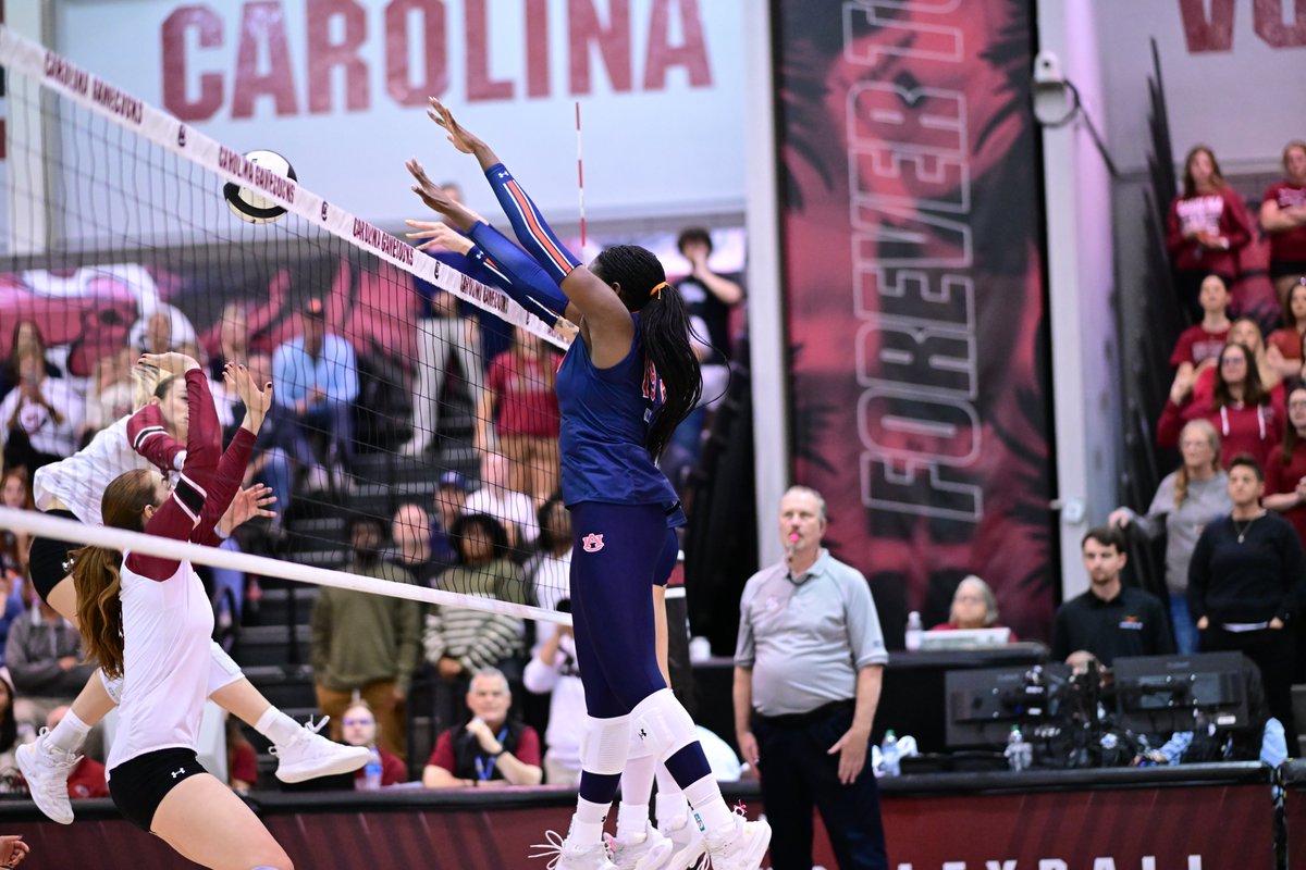 AuburnVB's tweet photo. No quit in this team!! 🧡💙

#WarEagle x @AuburnTigers https://t.co/khWvUOVpvO