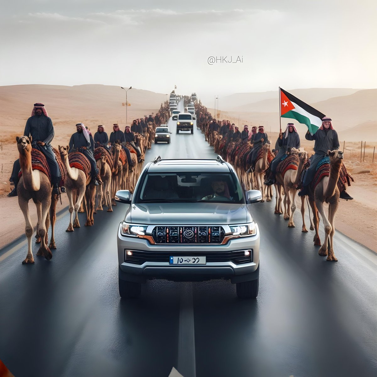 HKJ_Ai's tweet photo. الهجانة حاضرة دائما في استقبال الهواشم في البادية الجنوبية ، مشهد اردني عظيم ، التاريخ الأردني لا يغيب بل يحيا إلى الأبدا . 
حمى الله الأردن دوماً 

#Hkj_ai #الجيش_العربي #الأردن https://t.co/Nbl75VwOGv