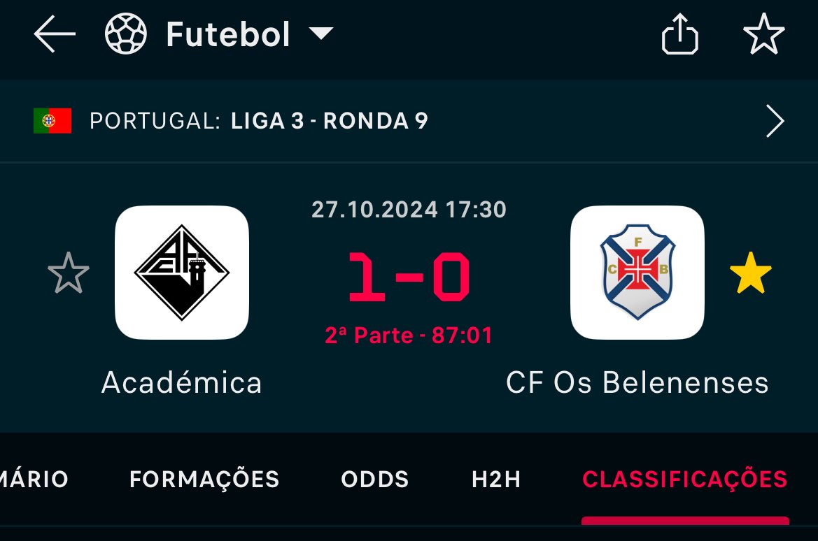 Há uns anos atrás nunca acreditaria que isto seria um jogo da terceira divisão